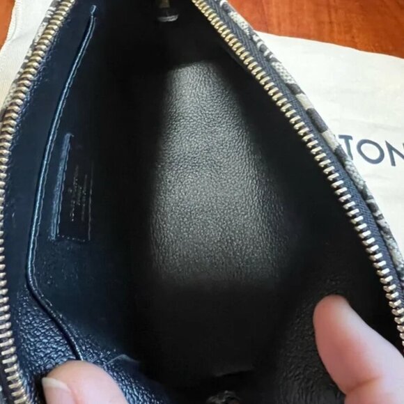 Louis Vuitton Jacquard Since 1854 Cosmetic Pouch PM Grey - Picture 8 of 14